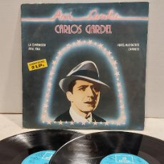 Discos de vinilo: ASÍ CANTA CARLOS GARDEL / DOBLE LP-EMI ODEON-1981 / MBC. ***/***. Lote 392043344