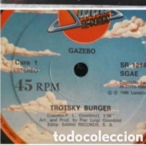 Discos de vinilo: Maxi single Gazebo. Trotsky Burger - Foto 3