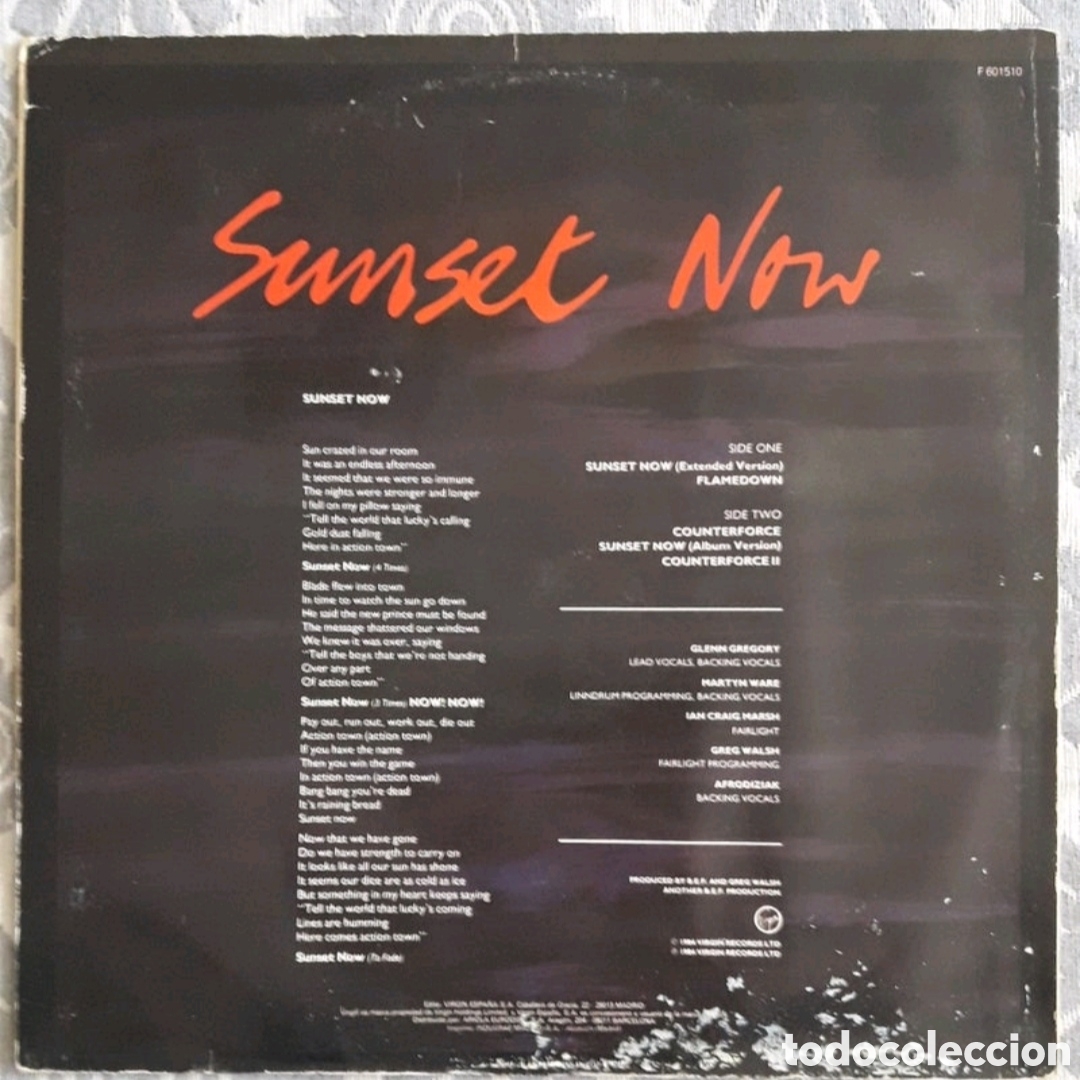 Discos de vinilo: Maxi single Heaven 17. Sunset Now - Foto 2