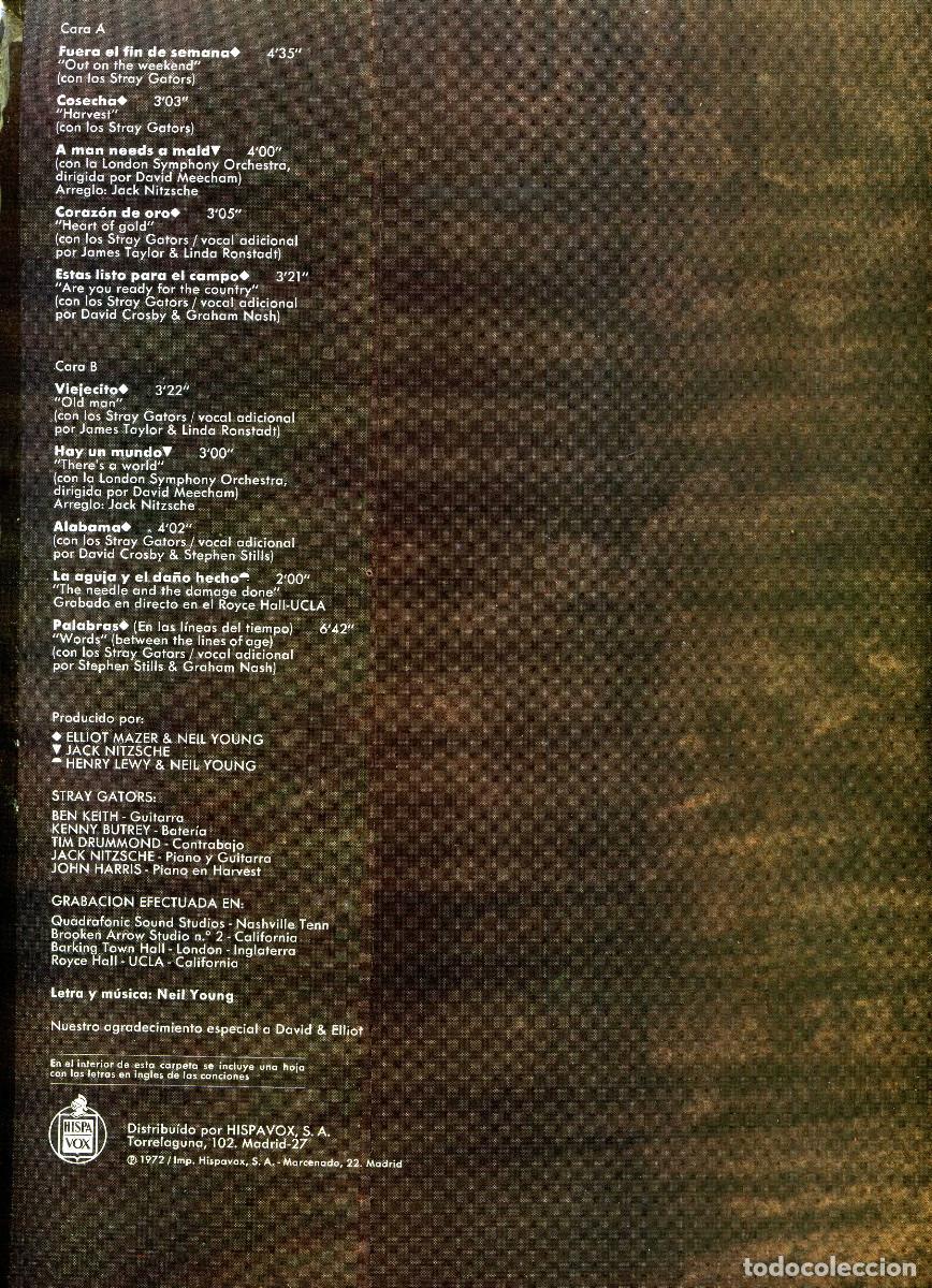 Discos de vinilo: NEIL YOUNG - HARVEST - Foto 4