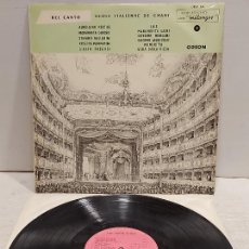 Discos de vinilo: ECOLE ITALIENNE DE CHANT / BEL CANTO / LP - ODEON-1959 / MBC. ***/***. Lote 392115229