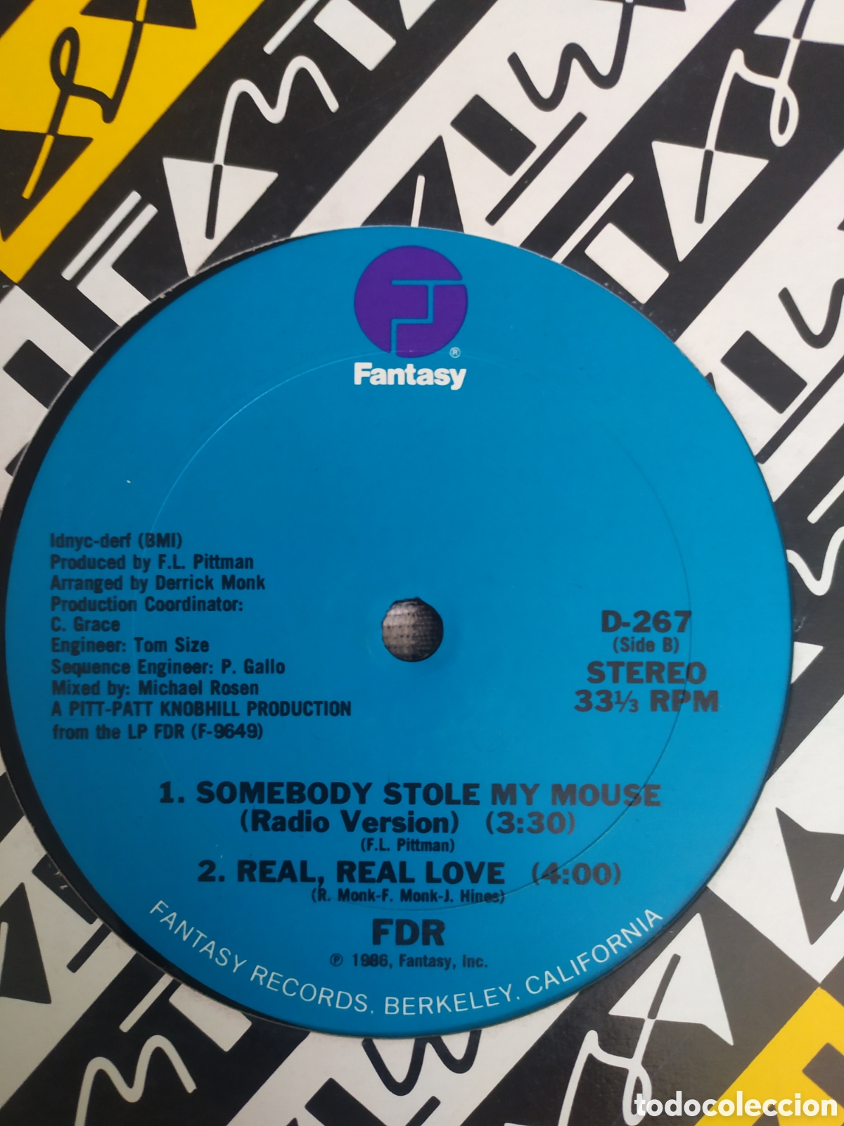 Discos de vinilo: Maxi single FDR. Somebody stole my mouse - Foto 3
