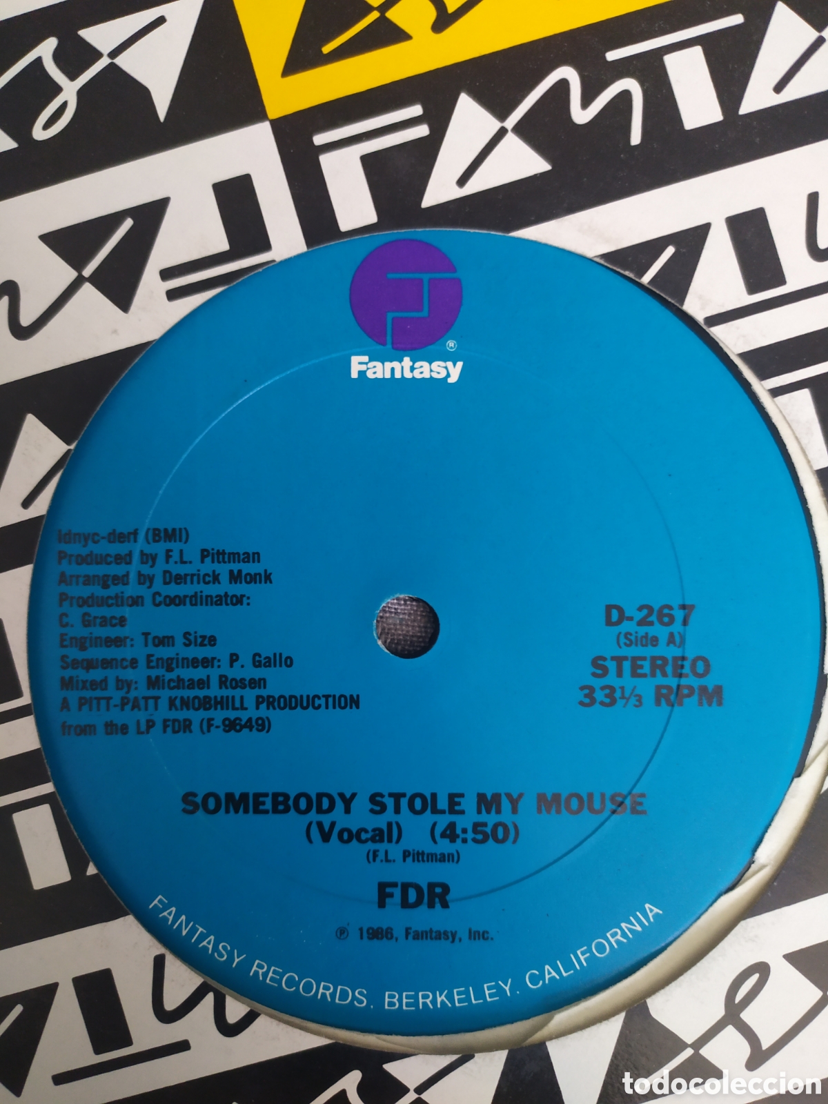 Discos de vinilo: Maxi single FDR. Somebody stole my mouse - Foto 4