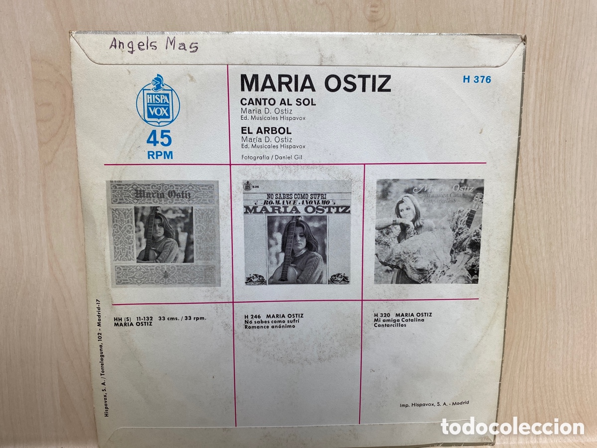 Discos de vinilo: Maria Ostiz - Canto Al Sol (7&rdquo;) - Foto 2