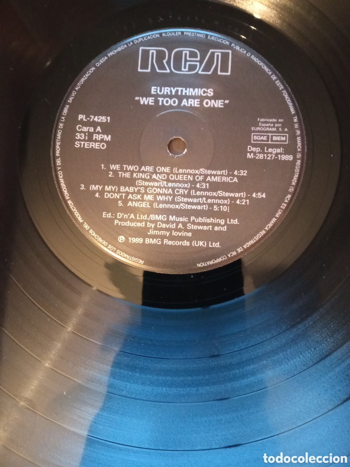 Discos de vinilo: Eurythmics - We too are one - Foto 4