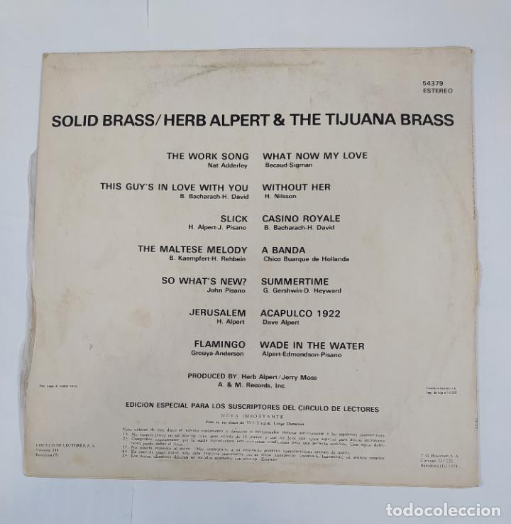 Discos de vinilo: SOLID BRASS HERB ALPERT & THE TIJUANA BRASS. LP. TDKLP5 - Foto 2
