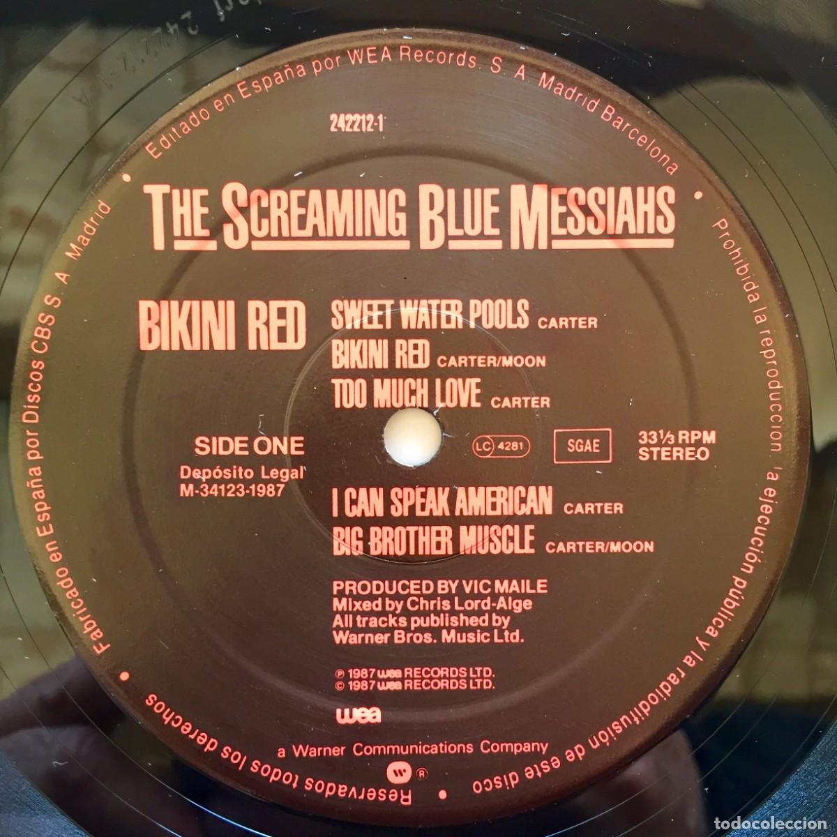 Discos de vinilo: THE SCREAMING BLUE MESSIAHS : BIKINI RED [WEA - ESP 1987] LP - Foto 3