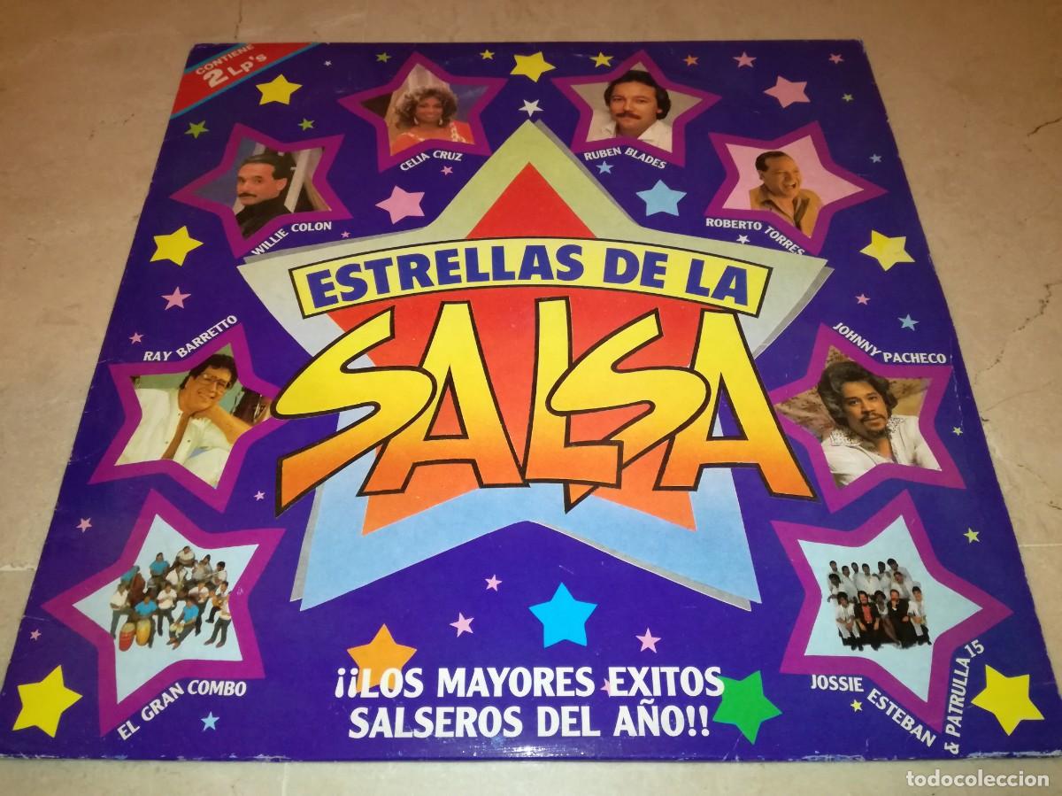 Discos de vinilo: ESTRELLAS DE LA SALSA-LO MAYORES EXITOS SALSEROS DEL A&Ntilde;O-DOBLE LP-RAY BARRETTO, FANIA ALL STARS, ETC