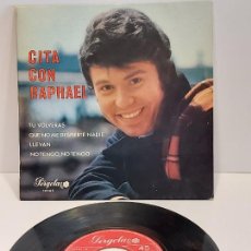 Discos de vinilo: CITA CON RAPHAEL / TU VOLVERÁS +3 / EP-PERGOLA-1969 / DE LUJO. ****/****. Lote 392239099