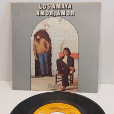 Discos de vinilo: LOS AMAYA / AMOR, AMOR / SINGLE-RCA VICTOR-1979 / DE LUJO. ****/****