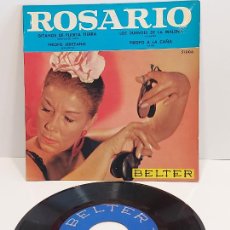 Discos de vinilo: ROSARIO / GITANOS DE PUERTA TIERRA+3 / EP - BELTER-1963 / DE LUJO. ****/****. Lote 392239979