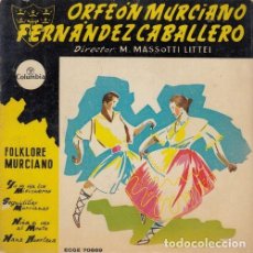 Discos de vinilo: ORFEON MURCIANO FERNANDEZ CABALLERO - FOLKLORE MURCIANO - EP DE VINILO - C-9
