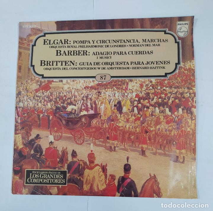 Dischi in vinile: ENCICLOPEDIA SALVAT DE LOS GRANDES COMPOSITORES N&ordm; 87. ELGAR. BARBER. BRITTEN. TDKLP2
