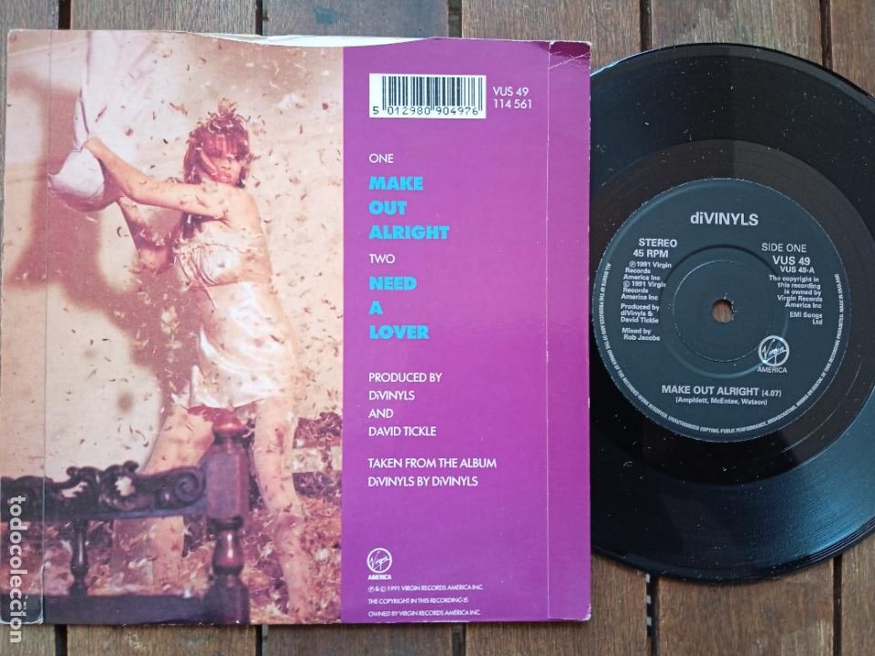 Discos de vinilo: DIVINYLS. SINGLE. MAKE OUT ALRIGHT. MADE IN US. 1991. - Foto 2