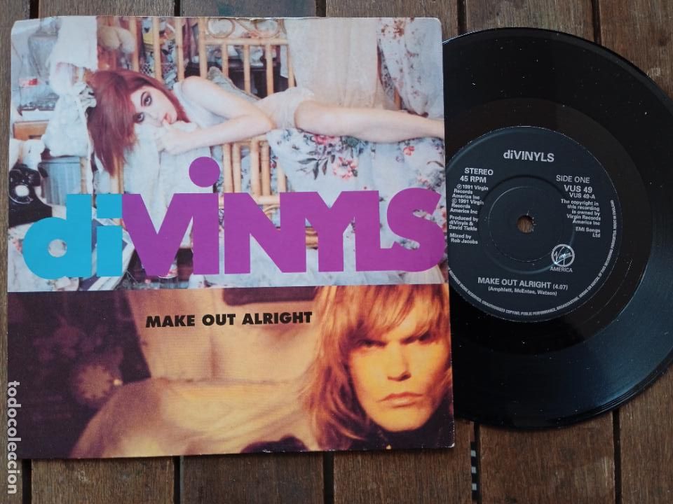 Discos de vinilo: DIVINYLS. SINGLE. MAKE OUT ALRIGHT. MADE IN US. 1991. - Foto 1
