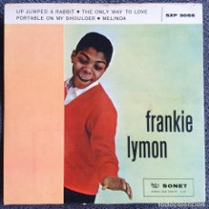Discos de vinilo: FRANKIE LYMON - EP SUECIA 1959 - UP JUMPED A RABBIT - SONET SXP-3055 - DOOWOP - RARO