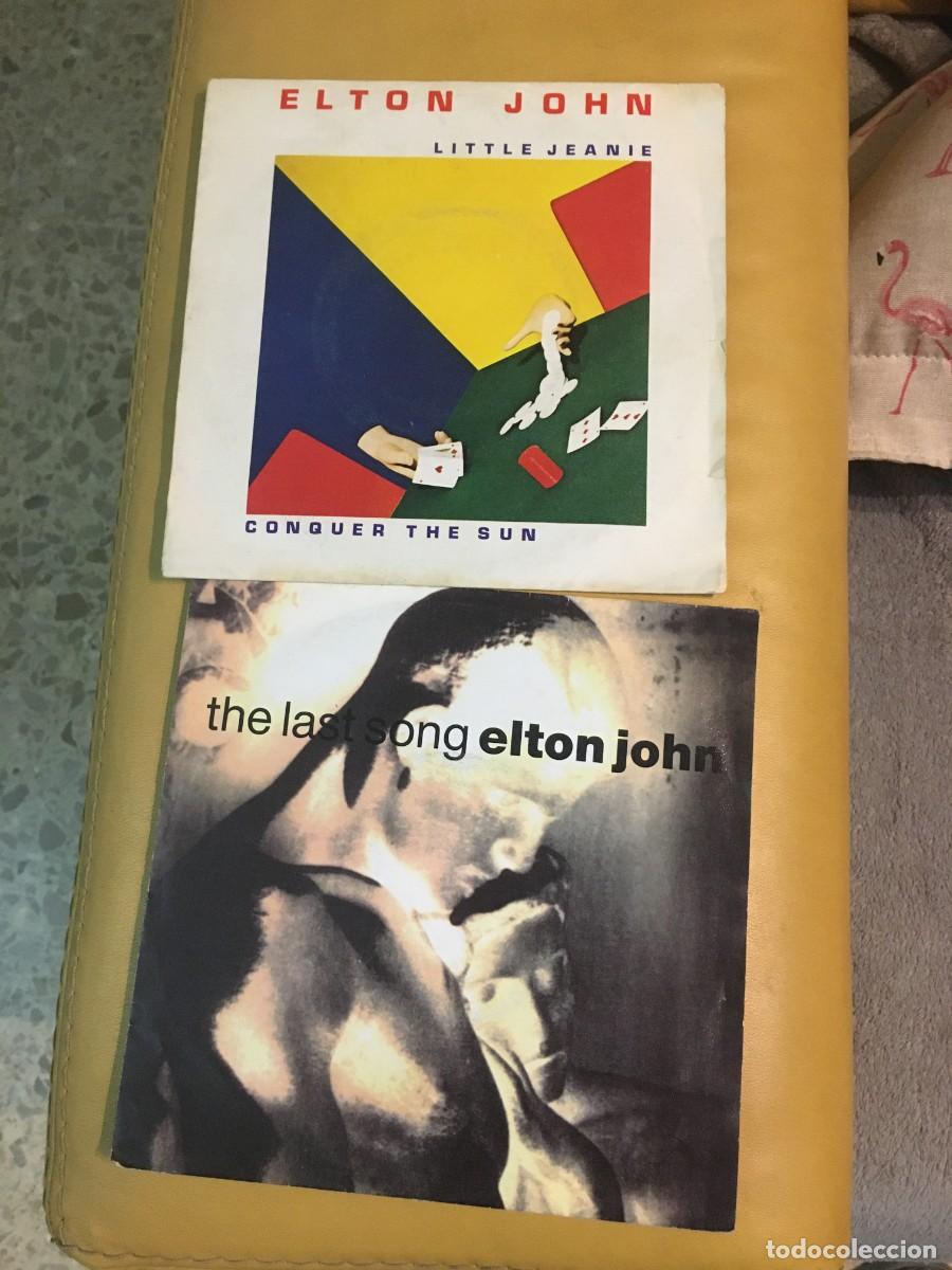 Discos de vinilo: Elton John x2 lote pack singles - Foto 1