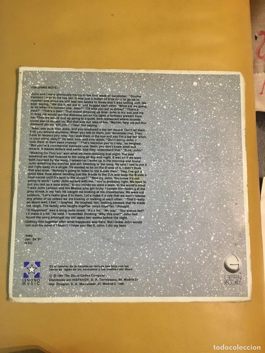 Discos de vinilo: Yoko Ono &lrm;&ndash; Walking On Thin Ice - Foto 2