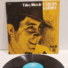 Discos de vinilo: CARLOS GARDEL / VIDA Y OBRA / VOL. III / LP - EMI ODEON-1976 / DE LUJO. ****/****. Lote 392585064