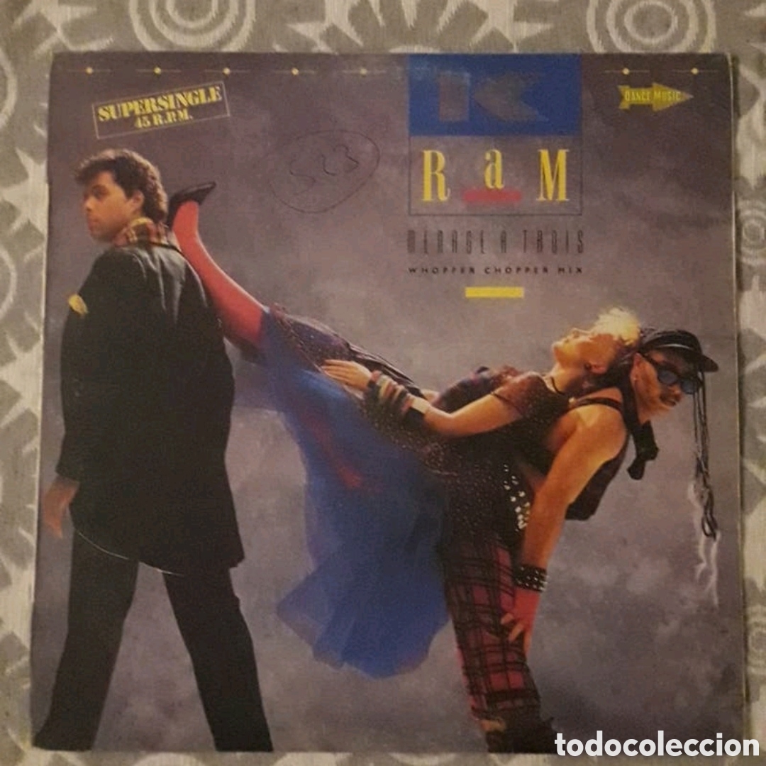 Discos de vinilo: Maxi single K-Ram. Menage a trois - Foto 1