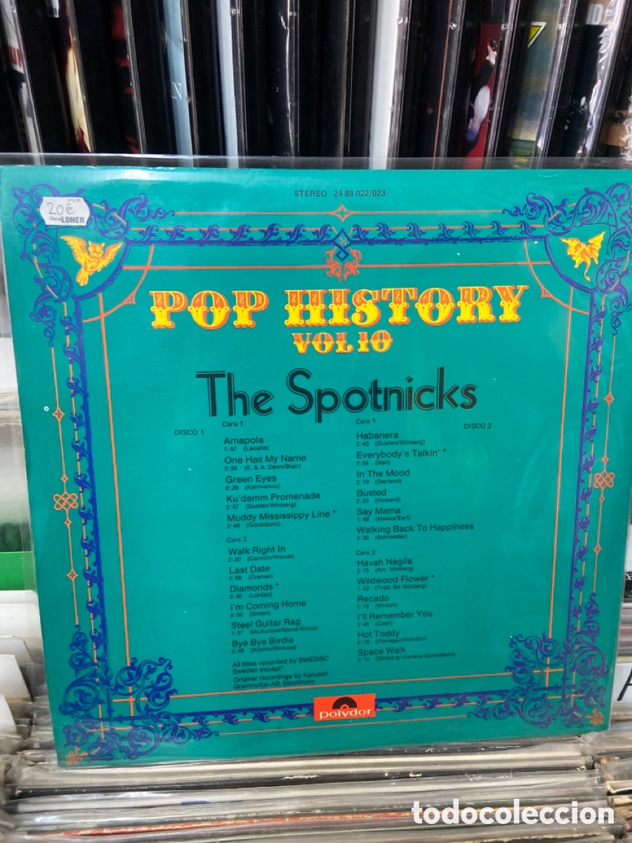 Discos de vinilo: Pop history 10 the spotnicks - Foto 2