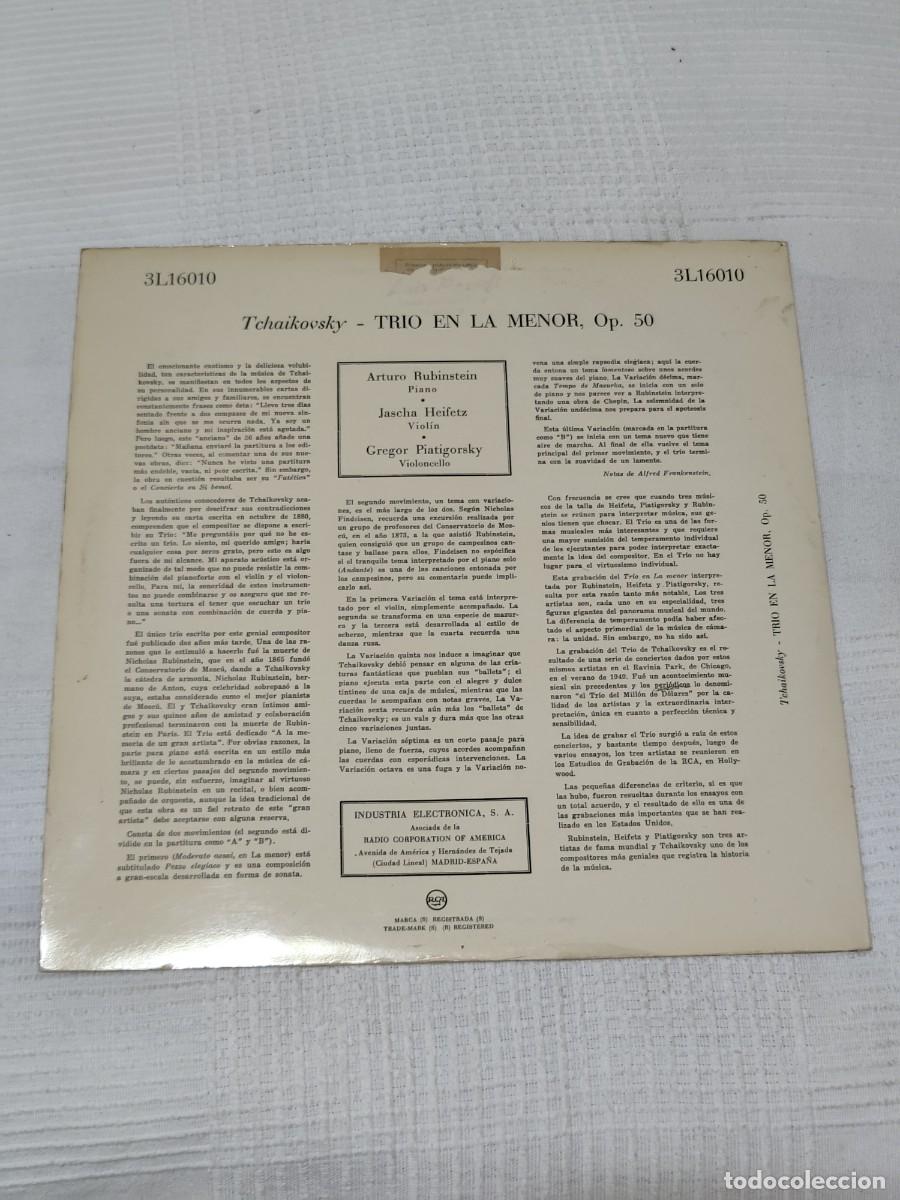 Discos de vinilo: Tchaikovsky &ndash; Trio en La Menor - Foto 2