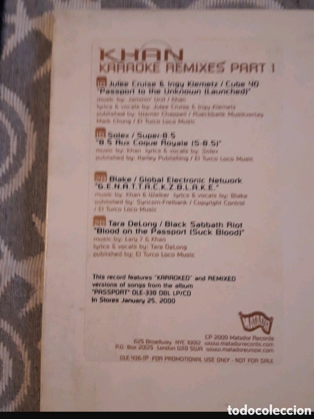 Discos de vinilo: Maxi single Khan. Karaoke remixes part 1 - Foto 2