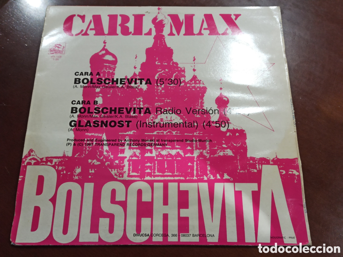 Discos de vinilo: Carl Max - Bolschevita - Foto 2