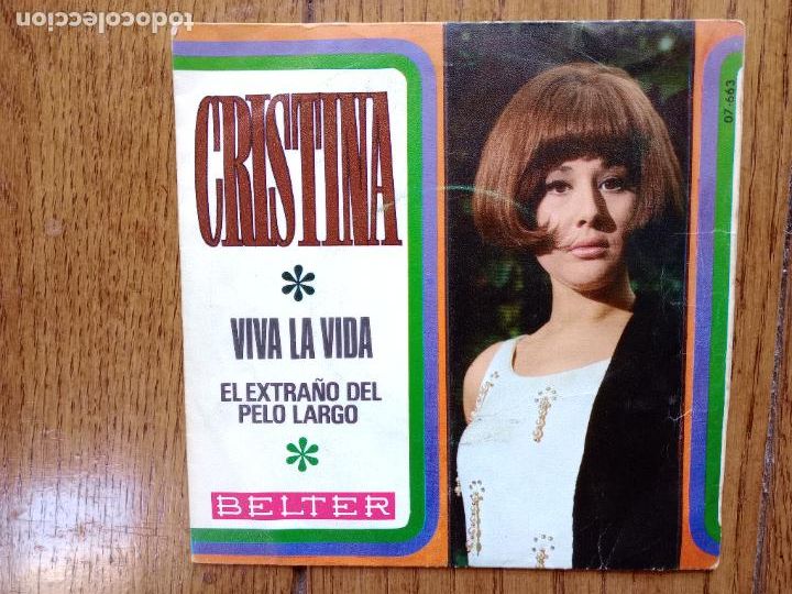 Discos de vinilo: Cristina - viva la vida + el extra&ntilde;o del pelo largo - Foto 1