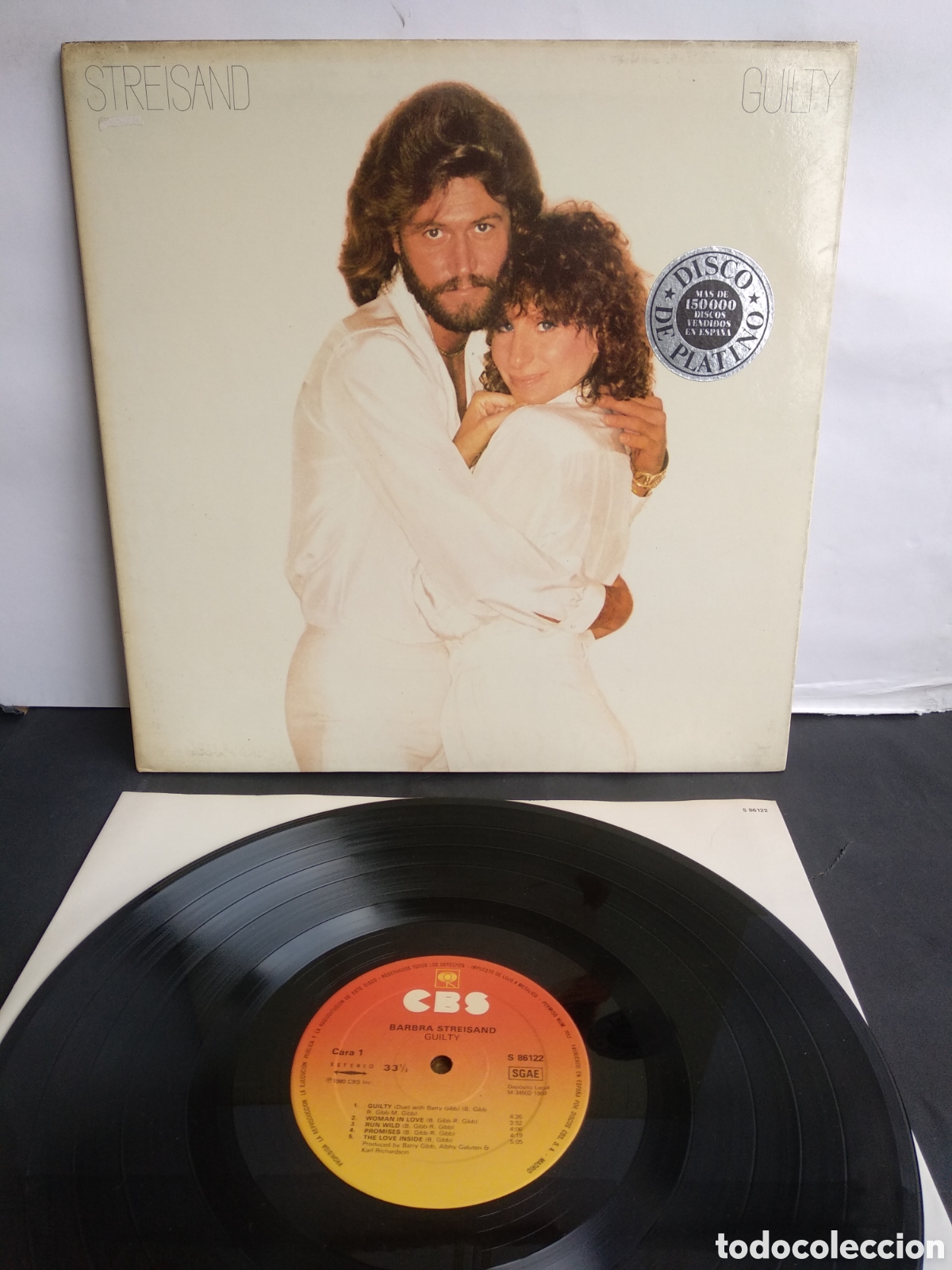 Discos de vinilo: *STREISAND, GUILTY, SPAIN, CBS, 1980 A3 - Foto 1