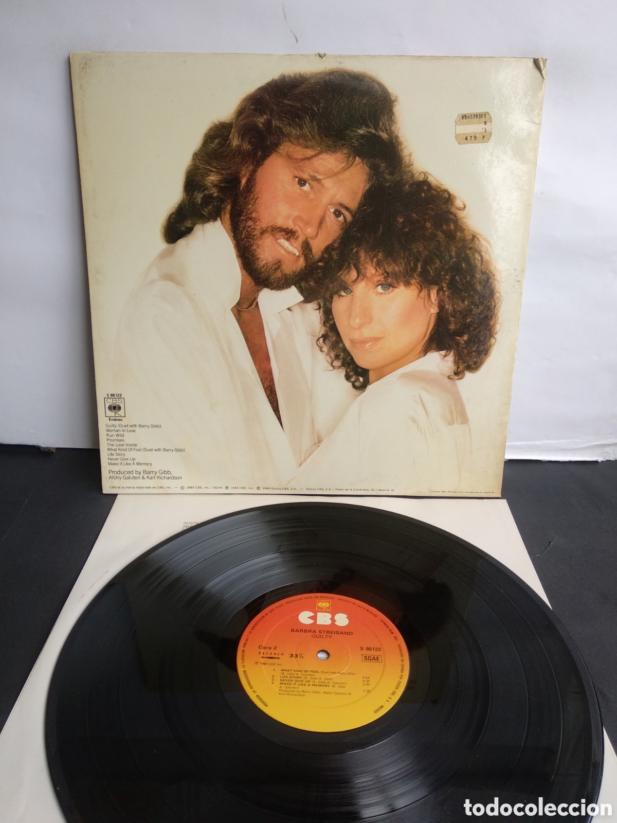Discos de vinilo: *STREISAND, GUILTY, SPAIN, CBS, 1980 A3 - Foto 3