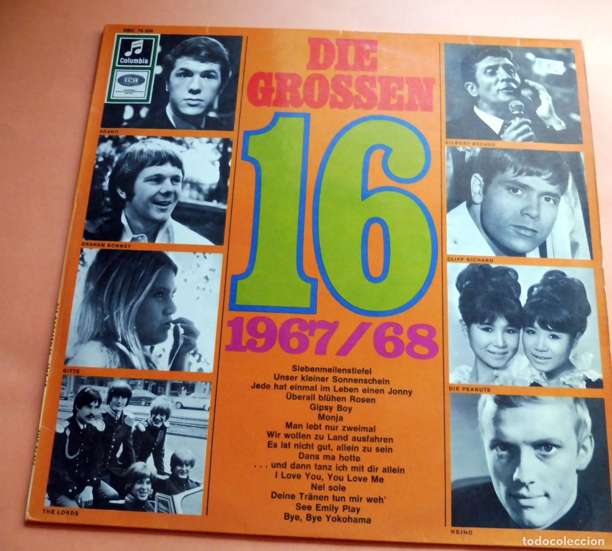 Discos de vinilo: LP DIE GROSSEN 16 1967/68 - COLUMBIA 1967 - SMC 74 354 - GERMANY - ENCARTE