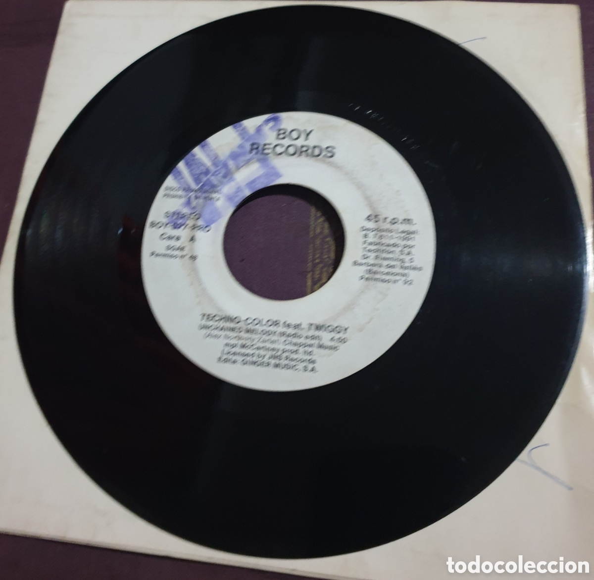 Discos de vinilo: Techno-color featuring Twiggy - unchained melody - Foto 2