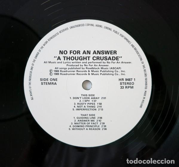 Discos de vinilo: No For An Answer &ndash; A Thought Crusade - Foto 3