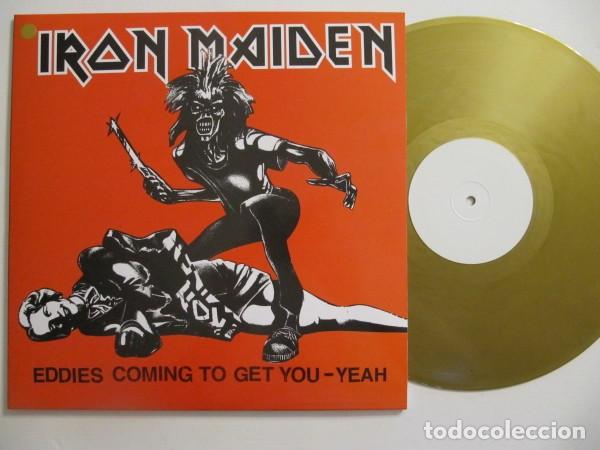 Discos de vinilo: iron maiden eddies coming to get you yeah 2lps GOLD VINYL