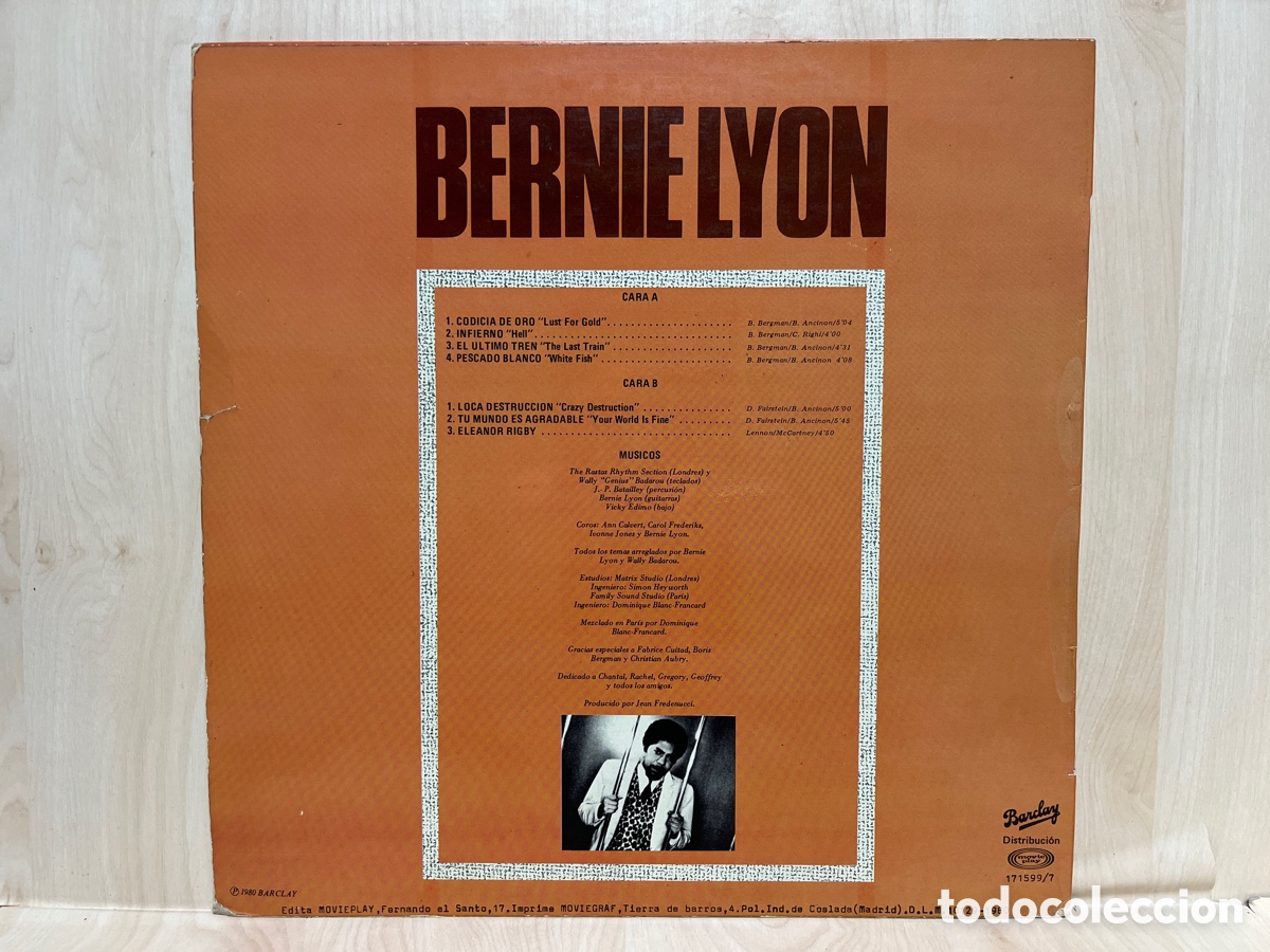 Discos de vinilo: Bernie Lyon - Reggae (LP, Album) - Foto 2