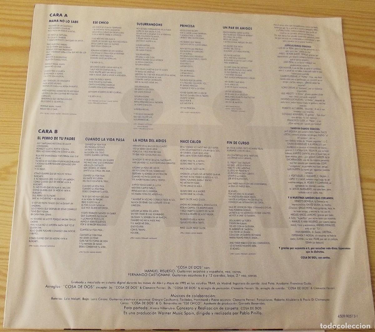 Discos de vinilo: LP. Cosa de Dos - Foto 4