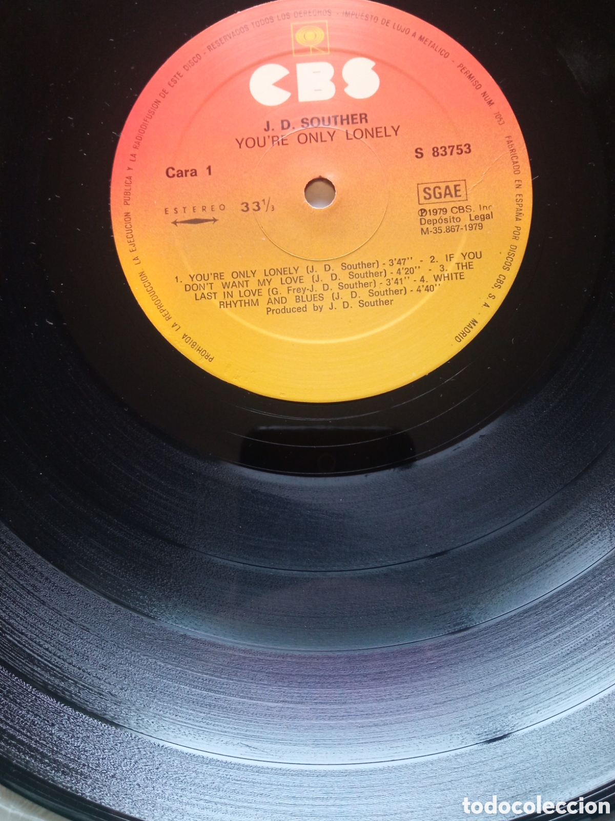 Discos de vinilo: J.D. Souther - Youre only lonely - Foto 3