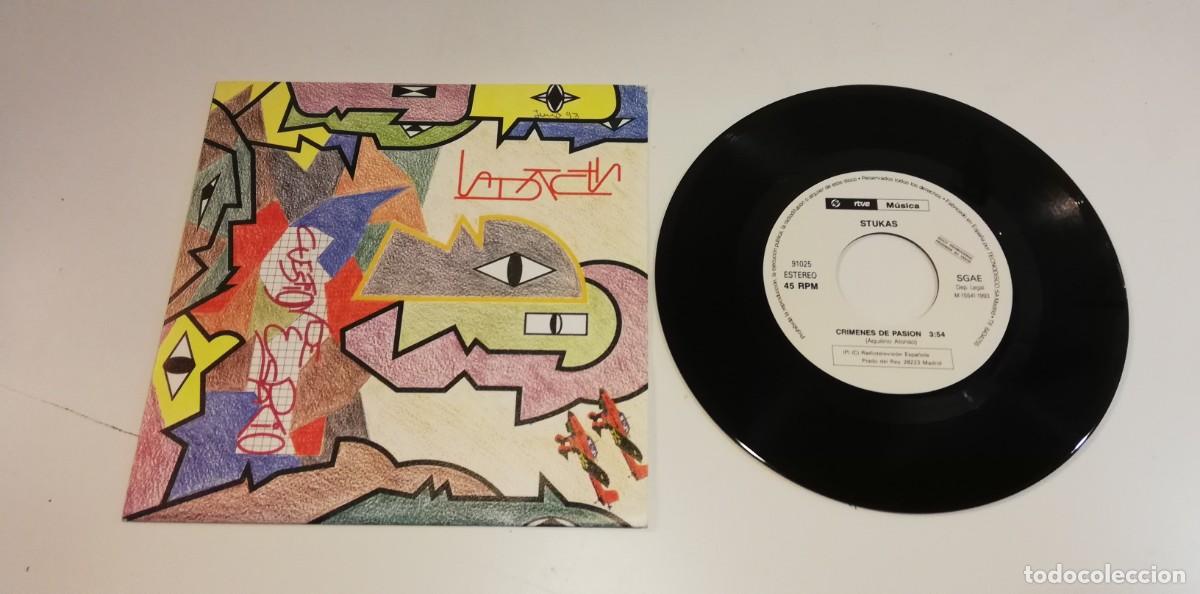 Vinyl records: S6- Stukas - Cr&iacute;menes De Pasi&oacute;n (7&rdquo;, Single, Promo)- PORT VG DIS NM PROMO