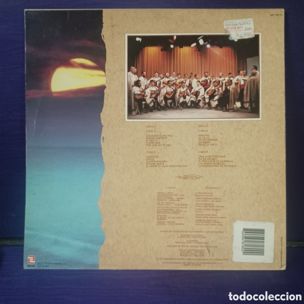 Discos de vinilo: LOS SABANDE&Ntilde;OS - A LA LUZ DE LA LUNA / DOBLE LP - Foto 2