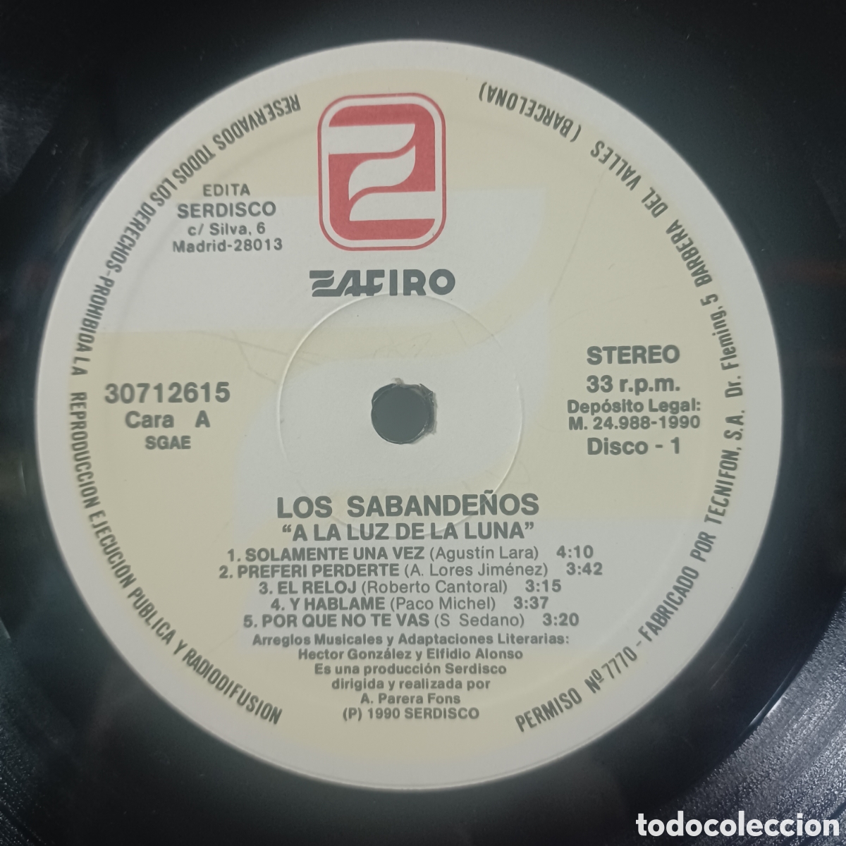 Discos de vinilo: LOS SABANDE&Ntilde;OS - A LA LUZ DE LA LUNA / DOBLE LP - Foto 5