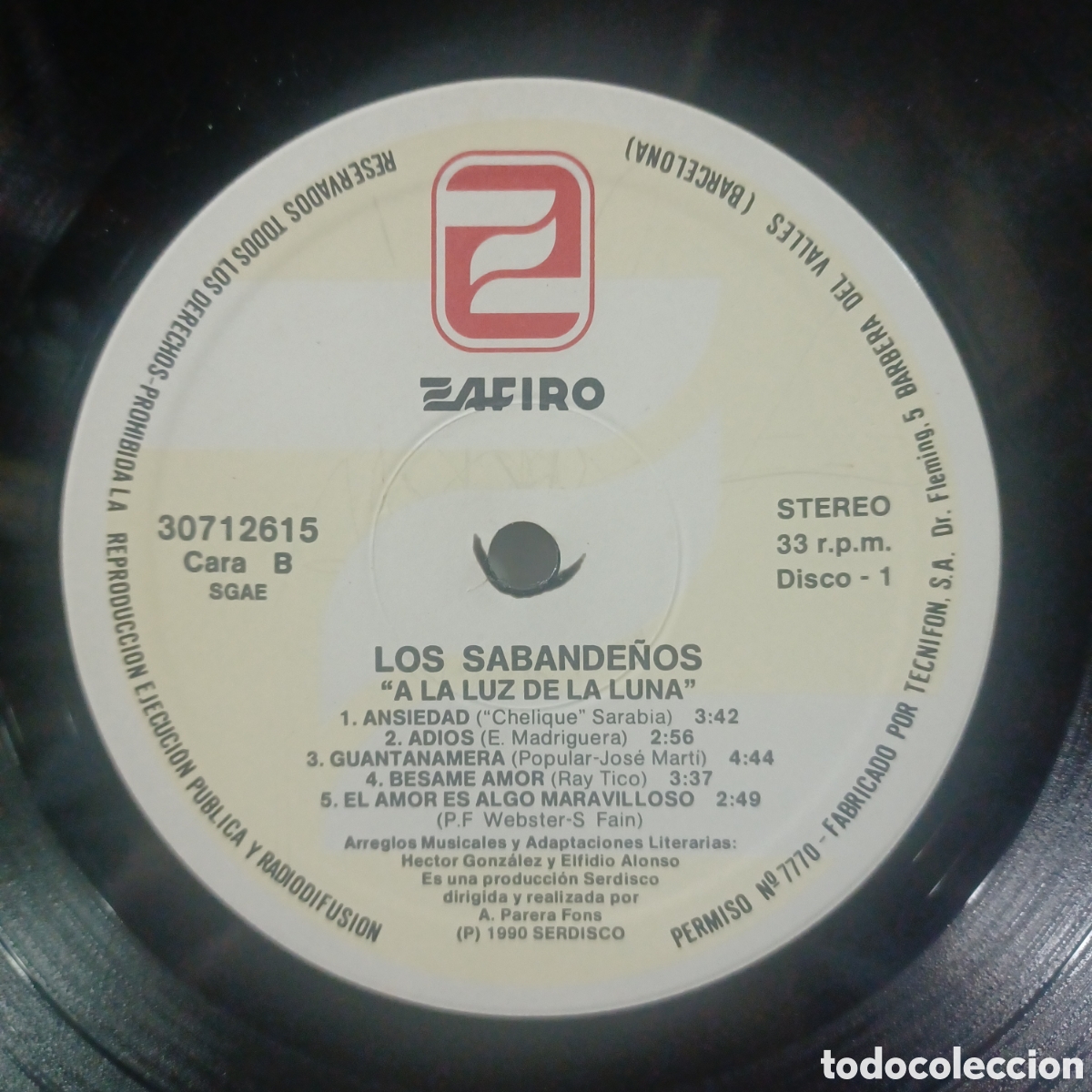 Discos de vinilo: LOS SABANDE&Ntilde;OS - A LA LUZ DE LA LUNA / DOBLE LP - Foto 7