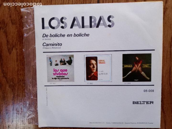 Discos de vinilo: Los Albas - de boliche en boliche + caminito - Foto 2