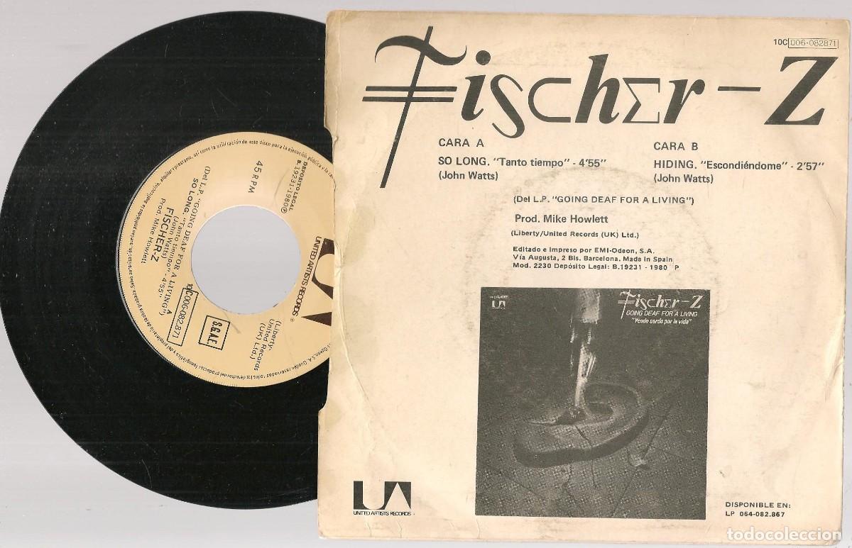 Discos de vinilo: SINGLE. FISCHER - Z. SO LONG. (ST/DS3) - Foto 2