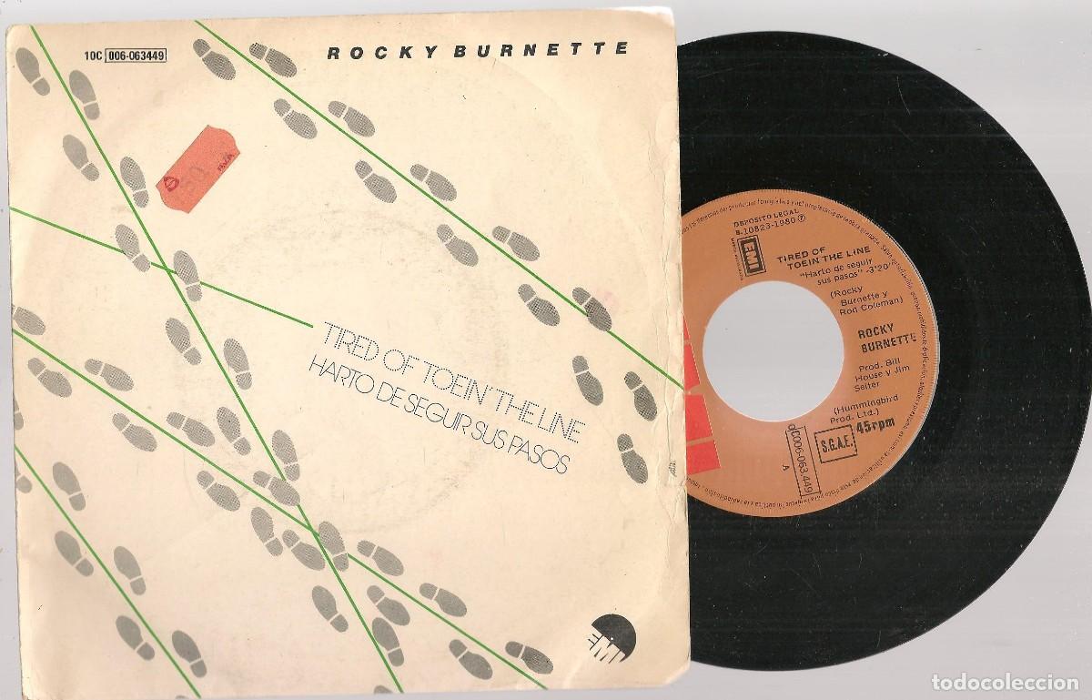 Discos de vinilo: SINGLE. ROCKY BURNETTE. HARTO DE SEGUIR SUS PASOS. (ST/DS3) - Foto 1