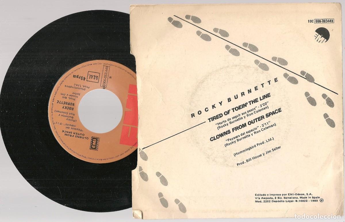 Discos de vinilo: SINGLE. ROCKY BURNETTE. HARTO DE SEGUIR SUS PASOS. (ST/DS3) - Foto 2