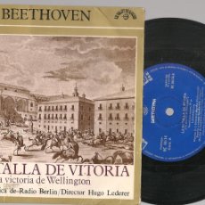 Discos de vinilo: SINGLE. BEETHOVEN. LA BATALLA DE VITORIA. ORQUESTA SINFONICA RADIO BERLÍN.(ST/DS3)