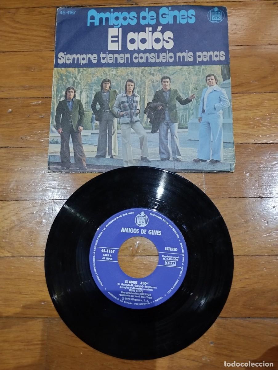Discos de vinilo: AMIGOS DE GINES - EL ADIOS - SINGLE 1975 - Foto 1