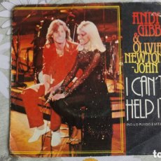 Discos de vinilo: ANDY GIBB & OLIVIA NEWTON-JOHN – I CAN'T HELP IT = NO LO PUEDO EVITAR (1980). Lote 393479344