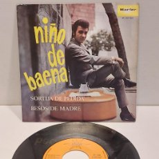 Discos de vinilo: NIÑO DE BAENA / SORTIJA DE PEDIDA-BESOS DE MADRE / SINGLE-MARFER-1970 / DE LUJO. ****/****